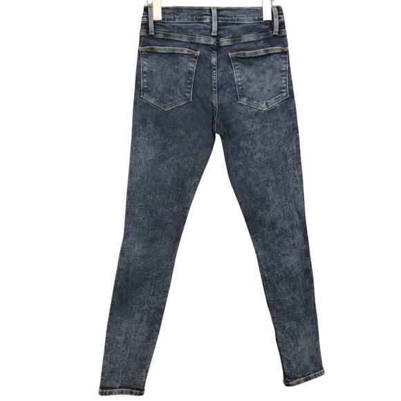 FRAME Le High Skinny Trumbull Jeans Womens 27 Dark Wash Designer Stretch Denim - Picture 6 of 15